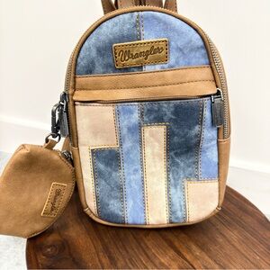 Wrangler Ladies Denim Patchwork Mini Jean Backpack WG164-210JN